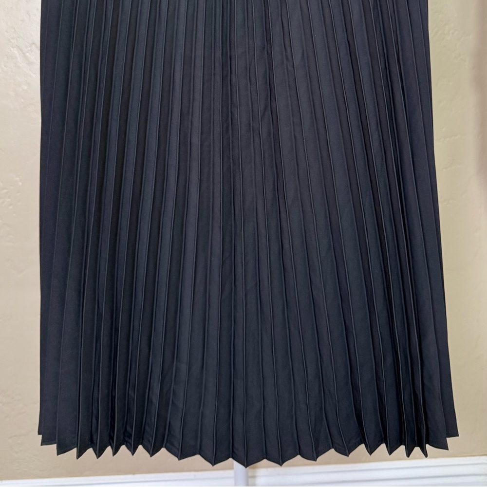 Commense Black Pleated Maxi Dress Small NWT Wedding Guest Evening Party - Picture 5 of 10